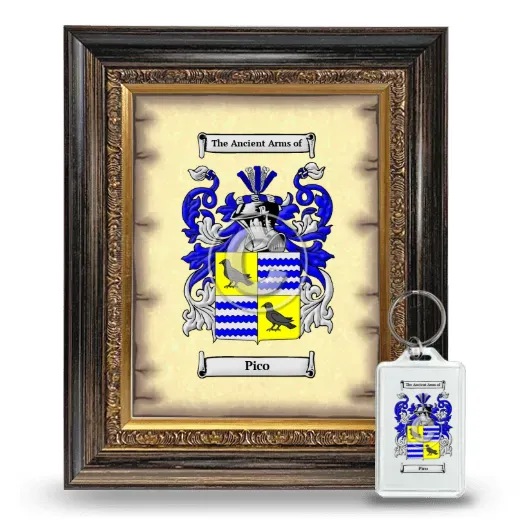 Pico Framed Coat of Arms and Keychain - Heirloom
