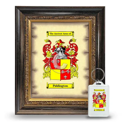 Piddington Framed Coat of Arms and Keychain - Heirloom