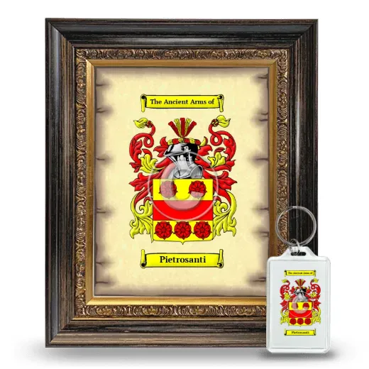 Pietrosanti Framed Coat of Arms and Keychain - Heirloom