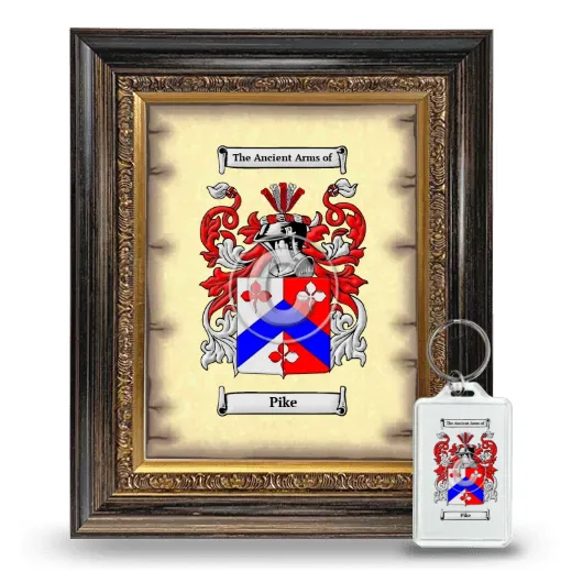 Pike Framed Coat of Arms and Keychain - Heirloom