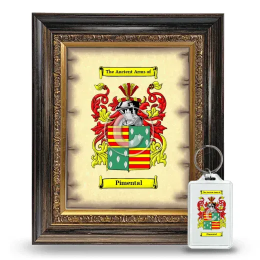 Pimental Framed Coat of Arms and Keychain - Heirloom