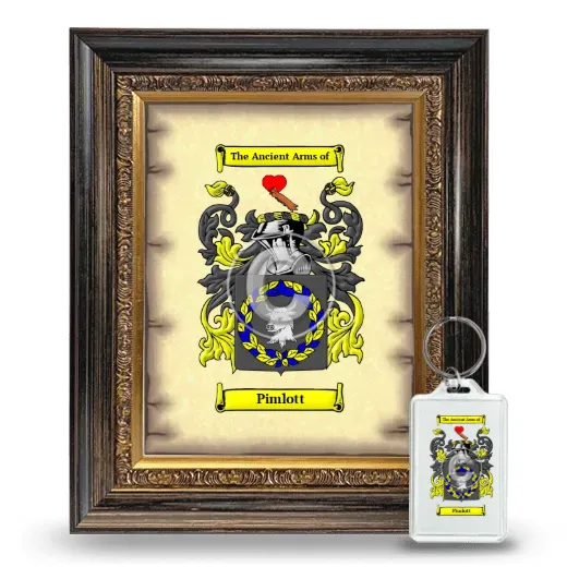 Pimlott Framed Coat of Arms and Keychain - Heirloom