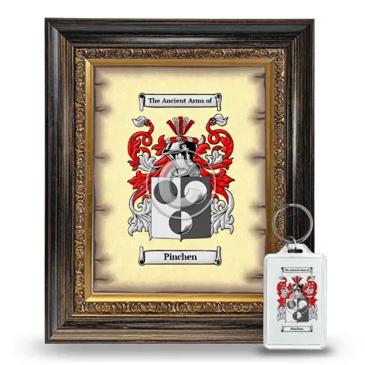 Pinchen Framed Coat of Arms and Keychain - Heirloom