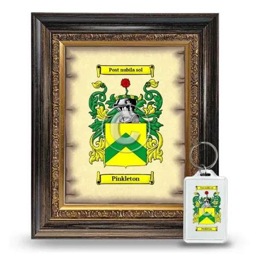 Pinkleton Framed Coat of Arms and Keychain - Heirloom