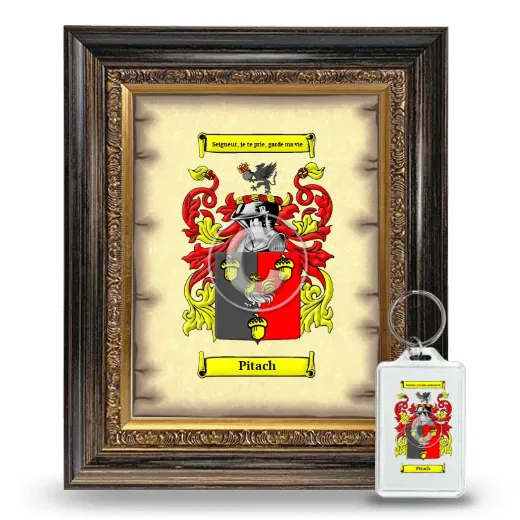 Pitach Framed Coat of Arms and Keychain - Heirloom