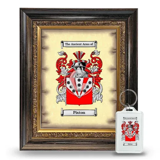Pixton Framed Coat of Arms and Keychain - Heirloom