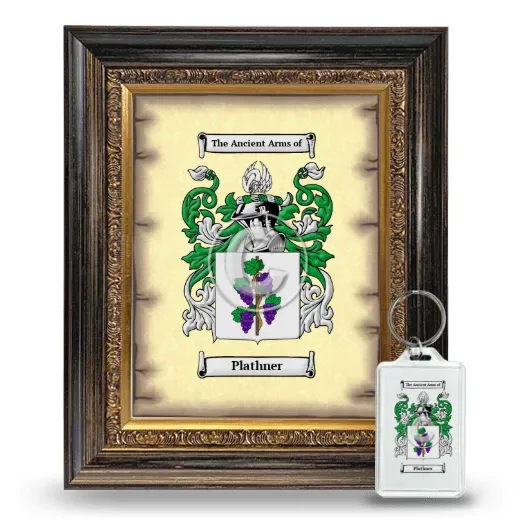 Plathner Framed Coat of Arms and Keychain - Heirloom
