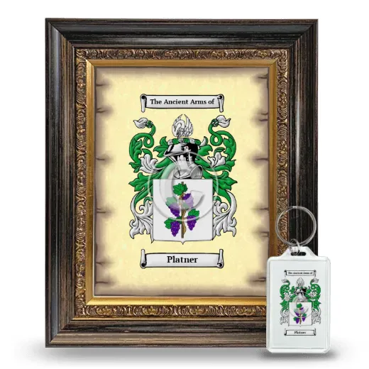 Platner Framed Coat of Arms and Keychain - Heirloom