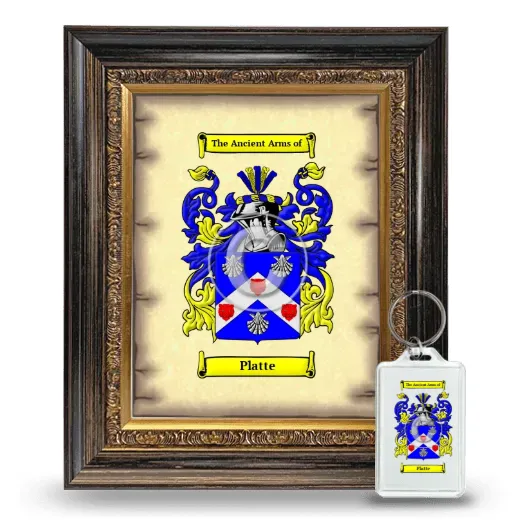 Platte Framed Coat of Arms and Keychain - Heirloom
