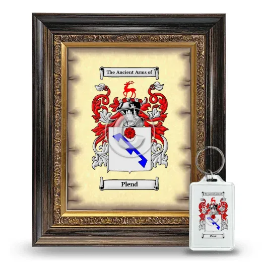 Plend Framed Coat of Arms and Keychain - Heirloom