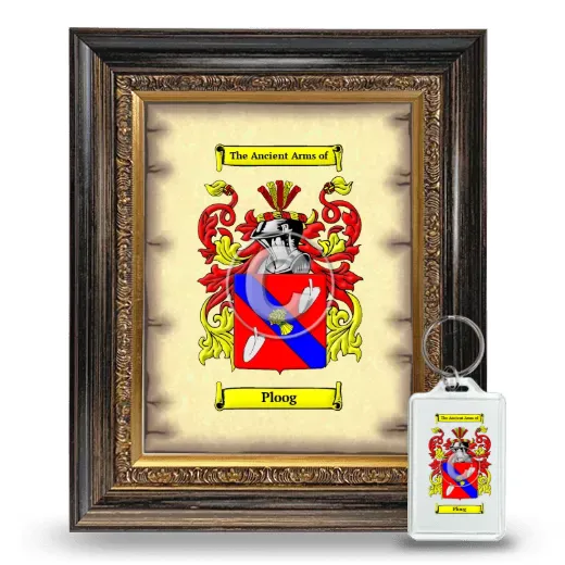 Ploog Framed Coat of Arms and Keychain - Heirloom