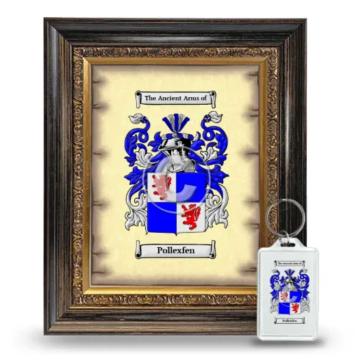 Pollexfen Framed Coat of Arms and Keychain - Heirloom