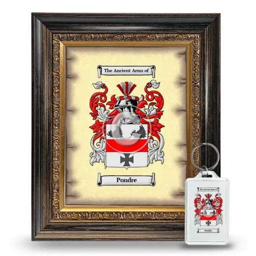 Pondre Framed Coat of Arms and Keychain - Heirloom
