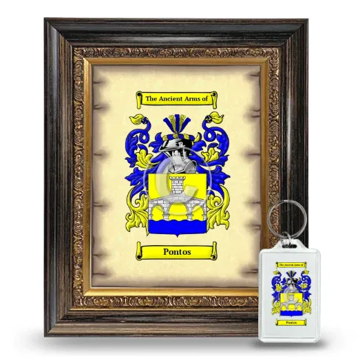 Pontos Framed Coat of Arms and Keychain - Heirloom