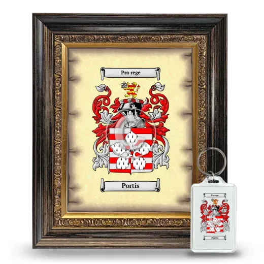Portis Framed Coat of Arms and Keychain - Heirloom