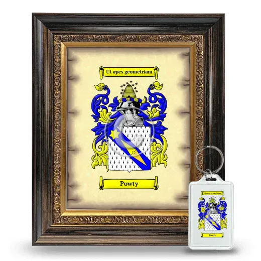 Powty Framed Coat of Arms and Keychain - Heirloom