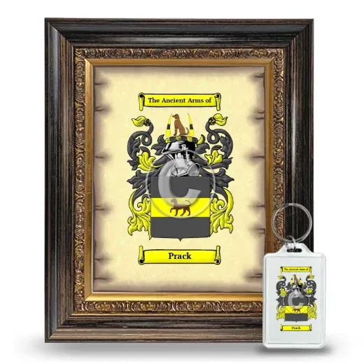 Prack Framed Coat of Arms and Keychain - Heirloom