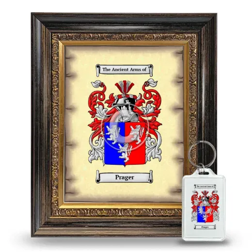 Prager Framed Coat of Arms and Keychain - Heirloom