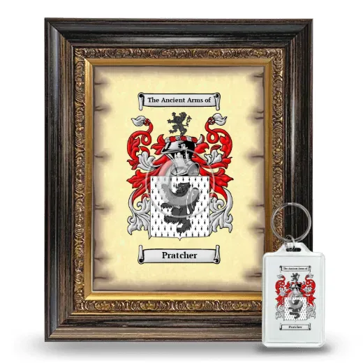 Pratcher Framed Coat of Arms and Keychain - Heirloom