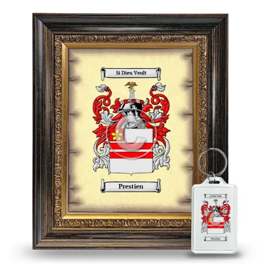 Prestien Framed Coat of Arms and Keychain - Heirloom