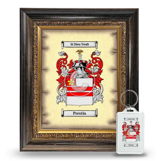 Prestin Framed Coat of Arms and Keychain - Heirloom
