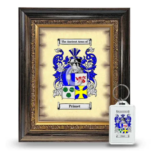 Primet Framed Coat of Arms and Keychain - Heirloom