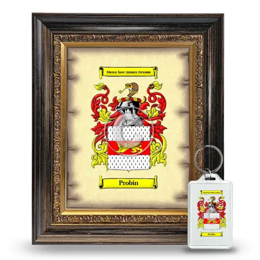 Probin Framed Coat of Arms and Keychain - Heirloom