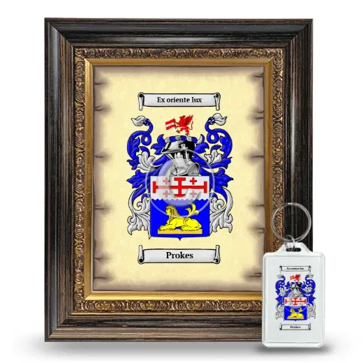 Prokes Framed Coat of Arms and Keychain - Heirloom