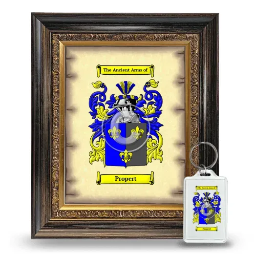 Propert Framed Coat of Arms and Keychain - Heirloom