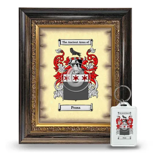 Pross Framed Coat of Arms and Keychain - Heirloom
