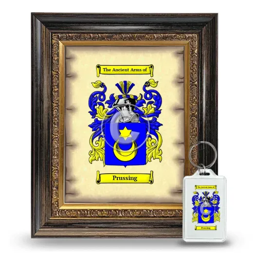 Prussing Framed Coat of Arms and Keychain - Heirloom