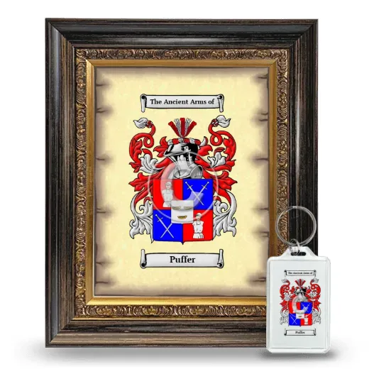 Puffer Framed Coat of Arms and Keychain - Heirloom