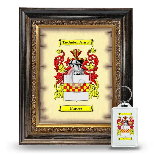 Purdee Framed Coat of Arms and Keychain - Heirloom