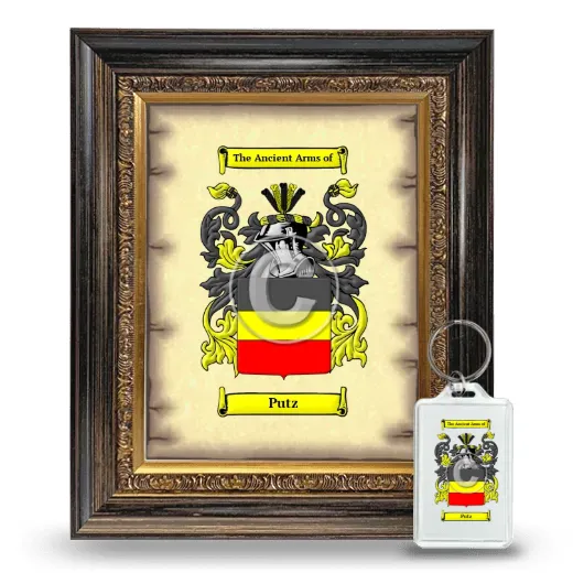 Putz Framed Coat of Arms and Keychain - Heirloom