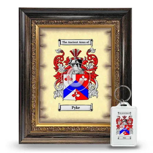 Pyke Framed Coat of Arms and Keychain - Heirloom