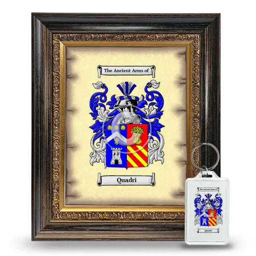 Quadri Framed Coat of Arms and Keychain - Heirloom