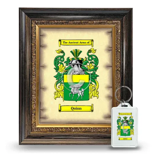 Quinn Framed Coat of Arms and Keychain - Heirloom