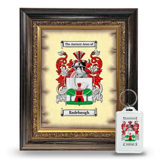 Radebaugh Framed Coat of Arms and Keychain - Heirloom