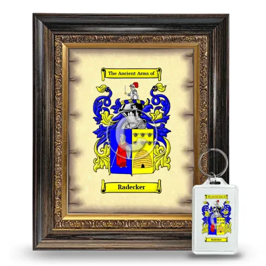 Radecker Framed Coat of Arms and Keychain - Heirloom