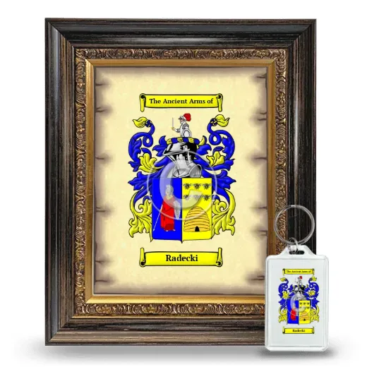 Radecki Framed Coat of Arms and Keychain - Heirloom