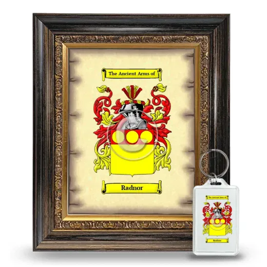 Radnor Framed Coat of Arms and Keychain - Heirloom