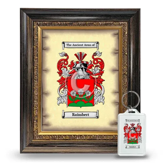 Raimbert Framed Coat of Arms and Keychain - Heirloom