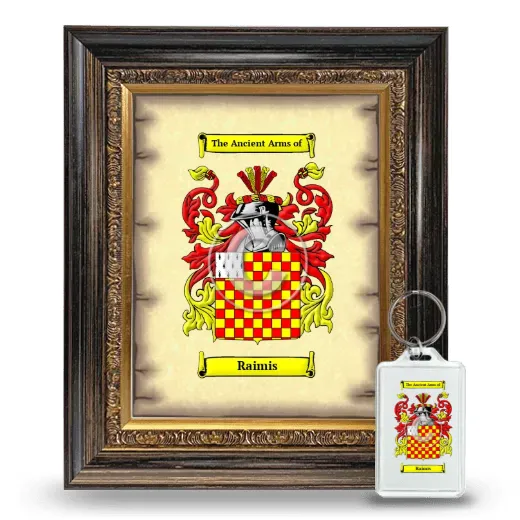 Raimis Framed Coat of Arms and Keychain - Heirloom
