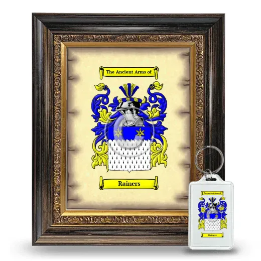 Rainers Framed Coat of Arms and Keychain - Heirloom