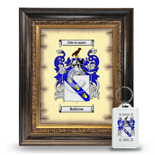 Ralston Framed Coat of Arms and Keychain - Heirloom