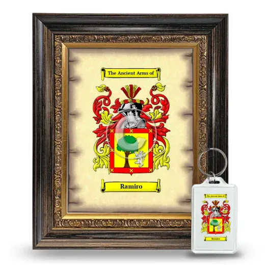 Ramiro Framed Coat of Arms and Keychain - Heirloom