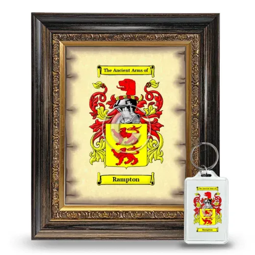 Rampton Framed Coat of Arms and Keychain - Heirloom