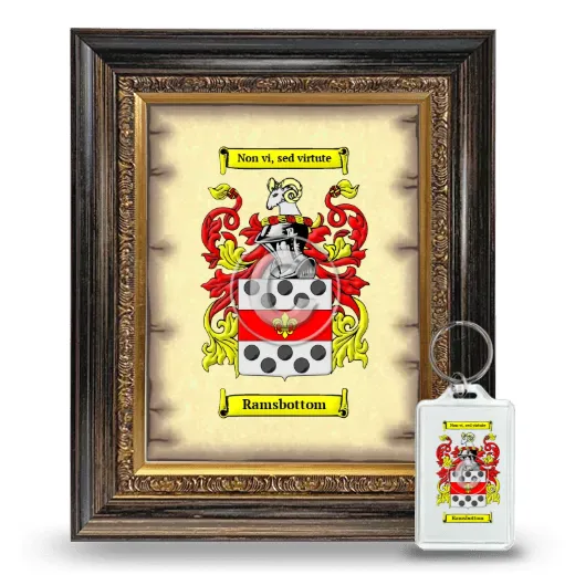 Ramsbottom Framed Coat of Arms and Keychain - Heirloom