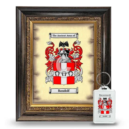 Randolf Framed Coat of Arms and Keychain - Heirloom