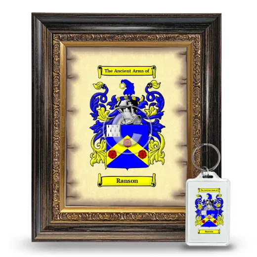 Ranson Framed Coat of Arms and Keychain - Heirloom